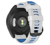 GANYUU 22mm Watch Band For Garmin Forerunner 965/Forerunner 955/Forerunner 945/Forerunner 935, Soft Silicone 22mm Replacement Watch Bands(White Blue)