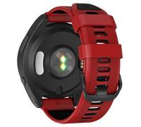 GANYUU 22mm Watch Band For Garmin Forerunner 965/Forerunner 955/Forerunner 945/Forerunner 935, Soft Silicone 22mm Replacement Watch Bands(Red black)