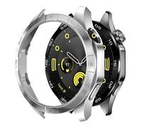GANYUU Case for Huawei Watch GT 4 46mm Protective Case PC Hard Bumper for Men's Women's GT4 Accessories no Screen Protector Glass(Silver)