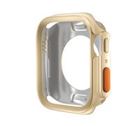 GANYUU Change To Ultra Case for Apple Watch Case 45mm 44mm 41mm 40mm TPU Soft Cover for Iwatch Series 9 8 7 6 SE 5 4 Upgrade Ultra 2 1 49mm Watch Case(GOLD,S10 46MM)