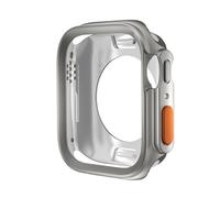 GANYUU Change To Ultra Case for Apple Watch Case 45mm 44mm 41mm 40mm TPU Soft Cover for Iwatch Series 9 8 7 6 SE 5 4 Upgrade Ultra 2 1 49mm Watch Case(Titanium,S10 46MM)
