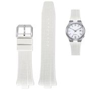 GANYUU FKM Fluoro Rubber Watch Strap For Citizen TSUYOSA Collection NJ0150 NJ0151ME Watchbands Men Women Bracelet Colorful(White)