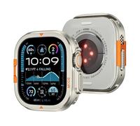 GANYUU For Apple Watch Ultra 2 49mm Metal Armor Case iWatch Series 10 46mm Case Drop Resistant Case(Titanium,46mm)