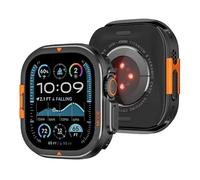 GANYUU For Apple Watch Ultra 2 49mm Metal Armor Case iWatch Series 10 46mm Case Drop Resistant Case(Black,49mm)