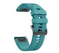 GANYUU For Fenix 5X Band 26mm Width Soft Silicone Watch Strap for Fenix 6X/Fenix 7X/Fenix 5X Plus/Fenix 6X Pro/Fenix 3/Fenix 3 HR/Tactix/Descent MK1/D2 Delta PX/D2 WatchBand(Rock Blue)