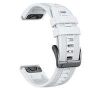 GANYUU For Fenix 8 Band 22mm Width Soft Silicone Watch Strap for Fenix 5 Plus/Fenix 6/Fenix 6 Pro/Fenix 7/exip/Forerunner 935/945/Approach S60/Quatix 5 Watchbands(White)