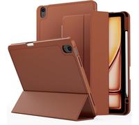 GANYUU For IPad 2024 Air13/2024 Pro 13/2024 Pro11 Protective Cover Case Tablet Case With Pen Slot(Brown,2024 air13)
