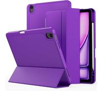 GANYUU For IPad 2024 Air13/2024 Pro 13/2024 Pro11 Protective Cover Case Tablet Case With Pen Slot(Grape purple,2024 Pro11)