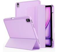 GANYUU For IPad 2024 Air13/2024 Pro 13/2024 Pro11 Protective Cover Case Tablet Case With Pen Slot(Light purple,2024 Pro11)