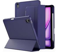 GANYUU For IPad 2024 Air13/2024 Pro 13/2024 Pro11 Protective Cover Case Tablet Case With Pen Slot(Navy blue,2024 Pro 13)