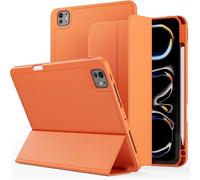 GANYUU For IPad 2024 Air13/2024 Pro 13/2024 Pro11 Protective Cover Case Tablet Case With Pen Slot(Orange,2024 air13)