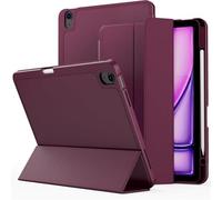 GANYUU For IPad 2024 Air13/2024 Pro 13/2024 Pro11 Protective Cover Case Tablet Case With Pen Slot(Wine red,2024 Pro11)