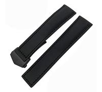 GANYUU For Tag Heuer CARRERA AQUARACER 20mm 22mm Watch Bracelets Canvas Nylon Leather Watch Strap Fold Buckle Black Watch Band (Color : Black black black, Size : 20mm)