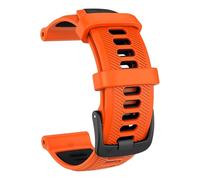 GANYUU For Watch Band Forerunner 965/955/ 945/935,Soft Silicone 22mm Replacement Bands Compatible With Fenix 5/ Fenix 5 Plus/Fenix 6/ Fenix 6 Pro/Approach S60(Orange+Black)