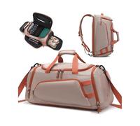 GANYUU Gym Fitness Backpack Travel Bag Large Travelling Hiking Climbing Crossbody Bag Sports Luggage Handbags Camping Weekender Duffel(Khaki)