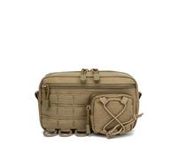 GANYUU Men Waist Belt Bag Fanny Pack Molle Accessories Mobile Bag for Multifunctional Climb Camping Male Tool Gear Hip Bag Waist Pouch(Khaki)