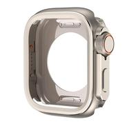 GANYUU Metal Bumper Case For Apple Watch 46mm 45mm 44mm Protector Frame Cover For iWatch Series 10 9 8 7 6 5 SE Change To Ultra 2 49mm WatchCase(Titanium)