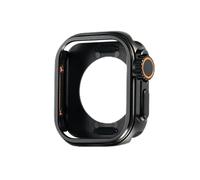 GANYUU Metal Plastic Case for Apple Watch 10 46mm 42MM Cover Case Aluminum Alloy Bumper Protective Frame for IWatch S10 46mm 42MM(Black,For Series 10 42mm)