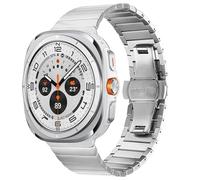 GANYUU Metal Wristband Strap for Samsung Galaxy Watch 7 Ultra 47mm Bracelet Stainless Steel Band for Samsung Galaxy 7 ULTRA 47MM Watchbands(Silver)