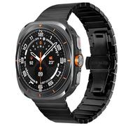 GANYUU Metal Wristband Strap for Samsung Galaxy Watch 7 Ultra 47mm Bracelet Stainless Steel Band for Samsung Galaxy 7 ULTRA 47MM Watchbands(Black)