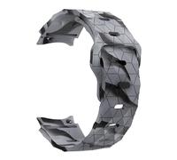 GANYUU No Gaps Silicone Band for Samsung Galaxy Watch 7 6 4 5 44mm 40mm/FE/5 pro 20mm football Bracelet Watch6 Classic 43mm 47mm strap(Gray Black,Watch 7 40mm)