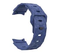 GANYUU No Gaps Silicone Band for Samsung Galaxy Watch 7 6 4 5 44mm 40mm/FE/5 pro 20mm football Bracelet Watch6 Classic 43mm 47mm strap(Midnight blue,Watch 6 classic 43mm)