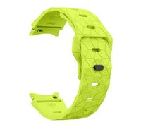 GANYUU No Gaps Silicone Band for Samsung Galaxy Watch 7 6 4 5 44mm 40mm/FE/5 pro 20mm football Bracelet Watch6 Classic 43mm 47mm strap(Lime,Watch4 44mm)
