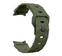 GANYUU No Gaps Silicone Band for Samsung Galaxy Watch 7 6 4 5 44mm 40mm/FE/5 pro 20mm football Bracelet Watch6 Classic 43mm 47mm strap(ArmyGreen,Watch 6 classic 47mm)