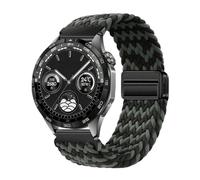 GANYUU Nylon Strap 22mm 20mm For Huawei Watch GT4/Pro 46mm/GT3/GT2 2e Breathable Bracelet For Samsung Watch 6/5/4/3/Gear S3 Watchbands(Black green,For other 22mm)
