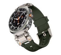 GANYUU Rubber Strap For Galaxy Ultra 47mm Soft Silicone Band For Galaxy 7 ULTRA 47MM No Gaps Bracelet Correa Watchbands(Green)
