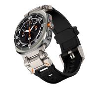GANYUU Rubber Strap For Galaxy Ultra 47mm Soft Silicone Band For Galaxy 7 ULTRA 47MM No Gaps Bracelet Correa Watchbands(Black)