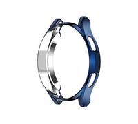 GANYUU Screen Protective Watch Case For Samsung Galaxy Watch4 40 44mm/Classic 42 46mm Full Protector Cover TPU Transparent Bumper Shell (Color : Blue, Size : Watch4 classic 42mm)