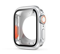 GANYUU Screen Protector Cover for Apple Watch S10 46MM S10 42MM 45mm 44mm 40mm 41mm Hard PC Front Rear Bumper Case iwatch 10 9 8 7 SE 6 5 4 Change(Silver,45mm)