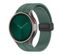 GANYUU Silicone Band for Samsung Watch 4/5/6 40 44mm 5 Pro 45mm Magnetic Band Galaxy Watch 4/6Classic 42 43mm 46 47mm Watchands, Dark Green, Watch 5Pro 45mm