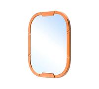 GANYUU Stainless Steel Metal Frame Glass For Apple Watch Ultra 1 2 49mm Bumper Frame Housing Protector for iWatch Series SE 9 Ultra2(Orange)