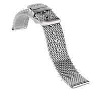 GANYUU Stainless Steel Watche Band 20/22/24mm Strap Pin buckle Replacement Wrist Bracelet Mesh Watch Strap(20mm)