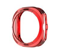 GANYUU TPU Case for Samsung Galaxy Watch 7 Ultra 47mm Soft Frame Protector Anti-Scratch Bumper Cover Protector for Galaxy Watch Ultra(Red)