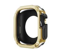 GANYUU WatchCase for Apple Watch Ultra Cover 49mm 40mm 41mm 44mm 45mm 42mm 38mm Anti-fall Shell iWatch Series 9 8 7 6 5 4 SE 3 2 Watch Case(Gold,38/40/41mm)