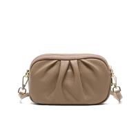 GANYUU Women Genuine Leather Cloud Bag Multifunctional Large Capacity Shoulder Bags Portable Cowhide Crossbody Bags Women Luxury Bag(Khaki)