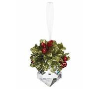 Ganz 2.5 Kyrstal Kiss Ball Ornament, Teeny Mistletoe Jewel - Wedding Acrylic Kissing Crystal-like KK243