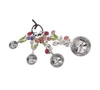 Ganz 4-Piece Measuring Spoons Set - Colorful Flower Bouquet by Ganz