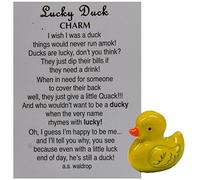 Ganz Lucky Little Duck Pocket Historical Ticket Charm - Yellow