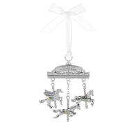 GANZ Make The Most Out of Every Moment Carousel Racing Horse Unicorn 4 x 3 Zinc Decorative Hanging Keepsake Holiday Christmas Everyday Ornament