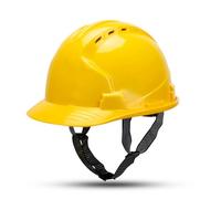 GANZTECH Yellow ABS Safety Helmet,EN398 certified,with Air Vents and Adjustable Head Band，Height Endurance Lightweight Construction,Helmet Industrial Hardhats for Building,Construction and Work Sites.