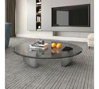 GAOAZHEN 12MM thick tempered glass modern simple coffee table small size round tempered glass coffee table living room home tea table creative round glass coffee table suitable for living room(90cm/3