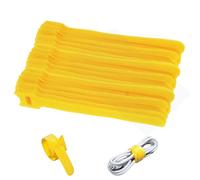 GaoBangM 100 Pcs Reusable Cable Ties, Cable Straps, Adjustable Fastening Straps for Electrical & Electronic Products, Home & Office Cable Organizer (Yellow)