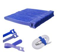 : GaoBangM 100 Pcs Reusable Cable Ties, Cable Ties, Fastening Straps, Adjusting Straps, for Electrical and Electronic Products,Cable Straps,Home Office Cable Organizer (Blue)