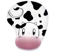 : GaoBangM Cow Pattern Mouse Pad, Soft Wrist Support, Non-Slip Rubber Base, Comfortable for Gaming and Office, Suitable for Laptop, 19.5cm x 23.5cm x 2cm