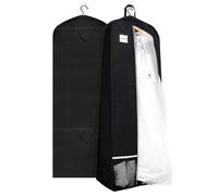 : GaoBangM Extra Long Dress Garment Bag with Shoe Pocket Heavy Duty Moth Proof Wedding Dress Storage Bag for Travel, Breathable Suit Cover with Dual Handles for Gowns, Coats, Formal Wear Closet Organ
