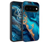 GaoBao for Google Pixel 11 Pro Case, Glow in the Dark Hybrid Hard PC Back, Slim Anti-Slip Men Women, Shockproof Protective for Pixel 11 Pro Case, Gold/Marble